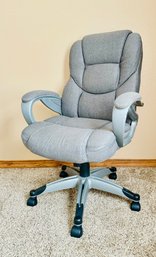 Gray Plush Adjustable Office Chair