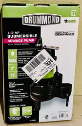 New In Box Drummond 1/2 HP Submersible Sewage Sump Pump