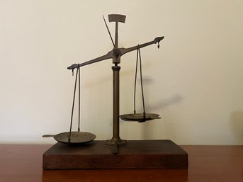 Small Antique Brass Scale