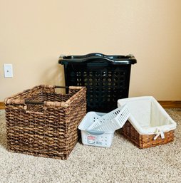 Laundry Lot Of Basket And Bins