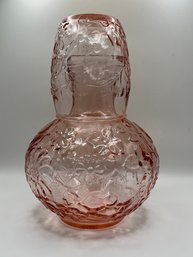 Vintage Pink Glass Decanter