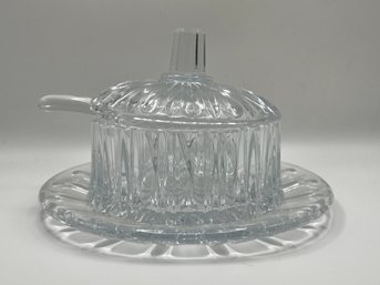 Glass Serving Dish With Spoon