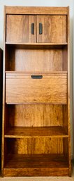 Vintage Wooden Bookcase With Cabinet