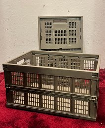Five Collapsible Storage Crates