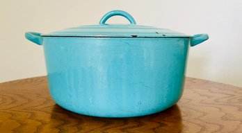 Vintage Blue Iron Pot