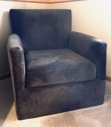 Dark Brown Fabric Comfy Chair