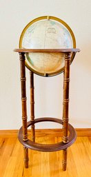 Vintage Crams Imperial World Globe On 4 Leg Powell Stand