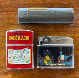 Three Lighters - Colorful Colorado, Classic Las Vegas, Engraved