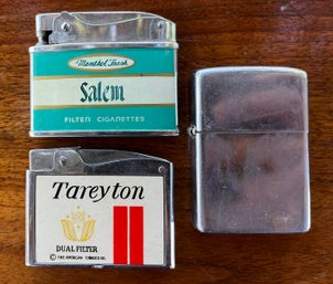 Advertising Lighters - Camel & Tareyton Cigarettes