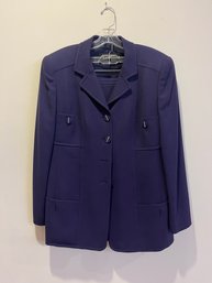 Louis Feraud Womans Blazer And Skirt Set Purple