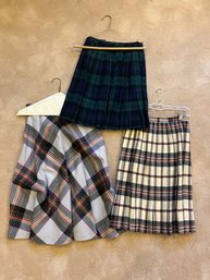 100 Percent Worsted Authentic Clan Tartan Canmore1050 Skirt And Pair Of Plaid Skirts