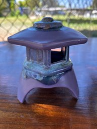 Vintage Ucago Made In Japan Tabletop Pagoda Candle Holder