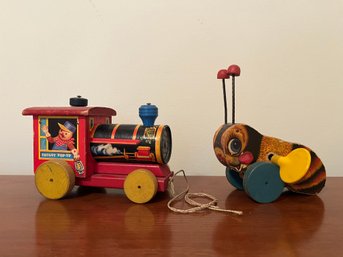 Vintage Fischer Price Buzzy Bee And Train Toys