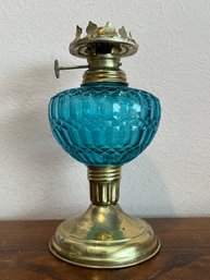 Small Vintage Blue Kerosene Lamp