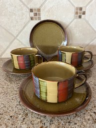 Trio Of Soup Mugs And Plates