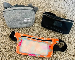 Trio Of Waist Bags Including Coach And Herschel