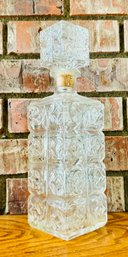 Vintage Square Glass Prohibition Era Decanter