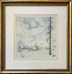 Corvara -Luigi Kasimir Etching - Signed And Framed