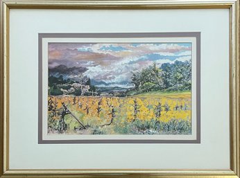 Flower Field Water Color Print By Claudia Wager