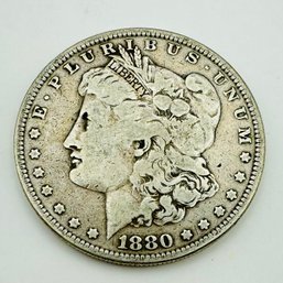 1880 Morgan Silver Dollar No Mint Mark