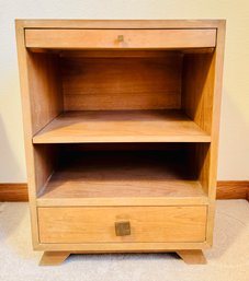 Vintage Mid-century Wood Shelved Side Table 1 Of 2