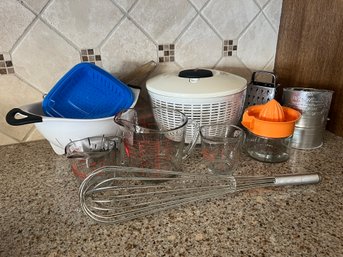 Salad Spinner, Colanders, Very Large Whisk