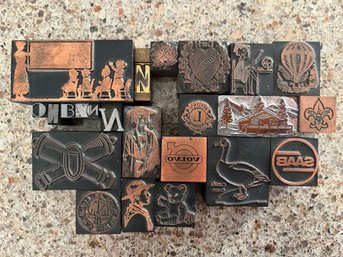 Copper Plate Printing Blocks - Saab, Volvo, Boy Scouts, And More!