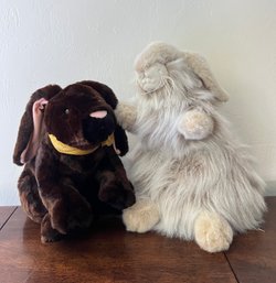 Chocolate Bunny From FAO Schwartz And Furry Unipak Rabbit