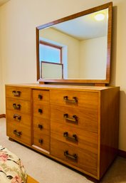 Vintage Mid-century Dresser With Mirror