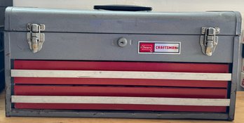 Sears/craftsman Metal Tool Box W/ Tools