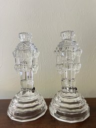 Crystal Nutcracker Candleholders