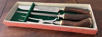 Rostfrei Solingen Antler-handled Carving Set