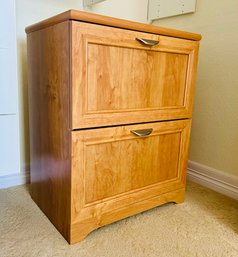 Wood Two Drawer End Table