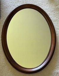 Wood-framed Oval Mirror -- Possibly Walnut?