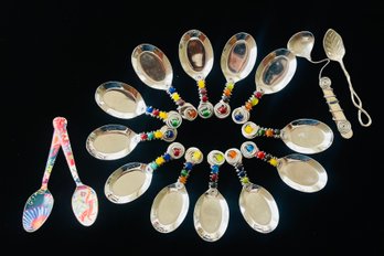 Grouping Of Beaded And Decorative Spoons