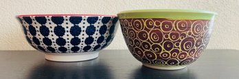 Pair Of Colorful Bowls, Incl. A Gallery One