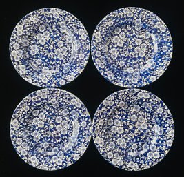 4 Queens Blue And White Floral Plates