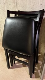 Trio Of Black Folding Cosco Chairs