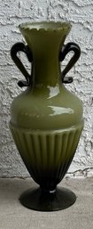 Stelvia Di Empoli Cased Green Urn Style Glass Vase