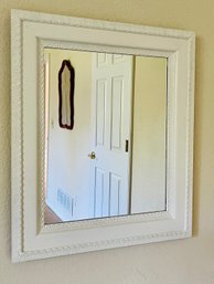 Vintage Mirror With White Frame, 1 Of 2