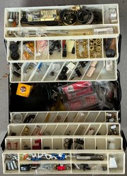 Tackle Box Full Of Electrical & Miscellaneous Supplies