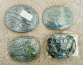 Vintage 1990, 1992, 1993, 25th Anniversary NFR Belt Buckles