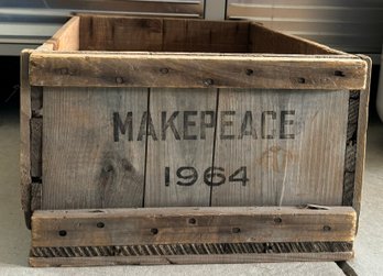 Vintage 1964 Wooden Crate