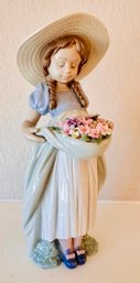 Lladro Bountiful Blossoms Girl Porcelain Figurine