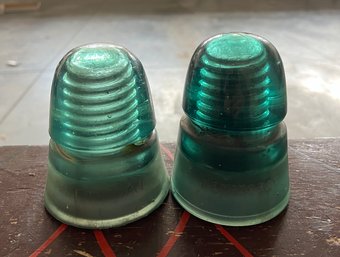 Pair Of Hemmingray Petticoat Insulators