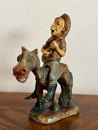 Rare Vintage 1951 Singing Cowboy With Guitar, Western Cast Resin Figurines