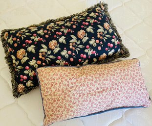 Pair Of Floral Accent Pillows
