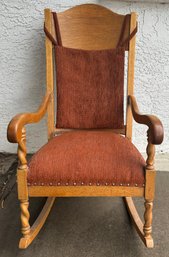 Red Padded Rocking Chair