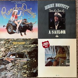 LPs - Jimmy Buffett: Rancho Deluxe, Dowt To Earth, A1A, Son Of A Sailor Vinyl Records