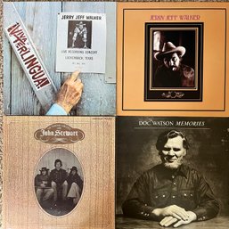 LPs - Jerry Jeff Walker, Doc Watson, John Stewart Vinyl Records